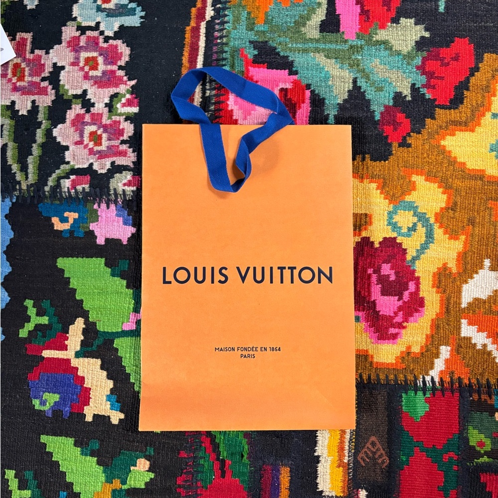 NEW UNUSED Louis Vuitton Orange Gift Bag